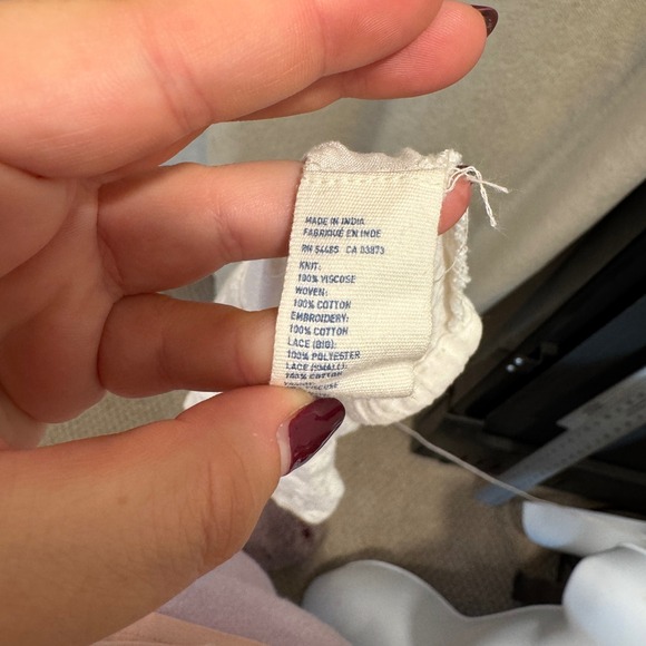 American Eagle Outfitters Embroidered Lace Tank Top Adjustable Strap Small S - Picture 5 of 6